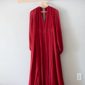 Long Sleeve Formal Flowy Gown